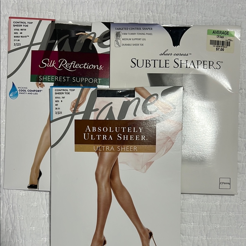 Hanes Sheer Pantyhose Variety Pack - Set of 3